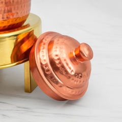 Pure Copper Pineapple Water Dispenser | Leak Proof Water Dispenser with Tap | Hammered Finish