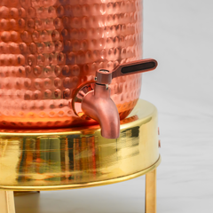 Pure Copper Pineapple Water Dispenser | Leak Proof Water Dispenser with Tap | Hammered Finish
