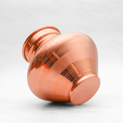 Pure Copper Pooja Kalash - Strong & Heavy - Harmless & Lead-Free - Leak Proof - Provides Many Health Benefits