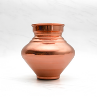 Pure Copper Pooja Kalash - Strong & Heavy - Harmless & Lead-Free - Leak Proof - Provides Many Health Benefits