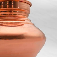 Pure Copper Pooja Kalash - Strong & Heavy - Harmless & Lead-Free - Leak Proof - Provides Many Health Benefits