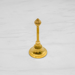 Pure Brass Pooja Thali Set of 7 | Puja Thali Set with 1 Plate, 1 Ghanti/Bell, 1 Diya, 1 Pali, 2 Wati, 1 Kalash