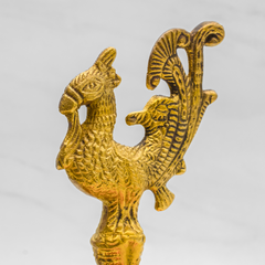 Pure Brass Samai Diya for Pooja and Decoration | Brass Samai Diyas for Home | Brass Table Diya | Traditional and Elegant Peacock Samai Diya