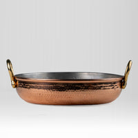 Pure Copper Fry Pan for Cooking – Tin Coated (Kalai) – Handcrafted Hammered & Traditional Design