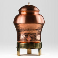 Pure Copper Mushroom Water Dispenser | Leak Proof Water Dispenser with Tap & Stand