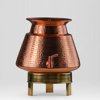 Pure Copper Jalsagar Pot Water Dispenser with Brass Stand