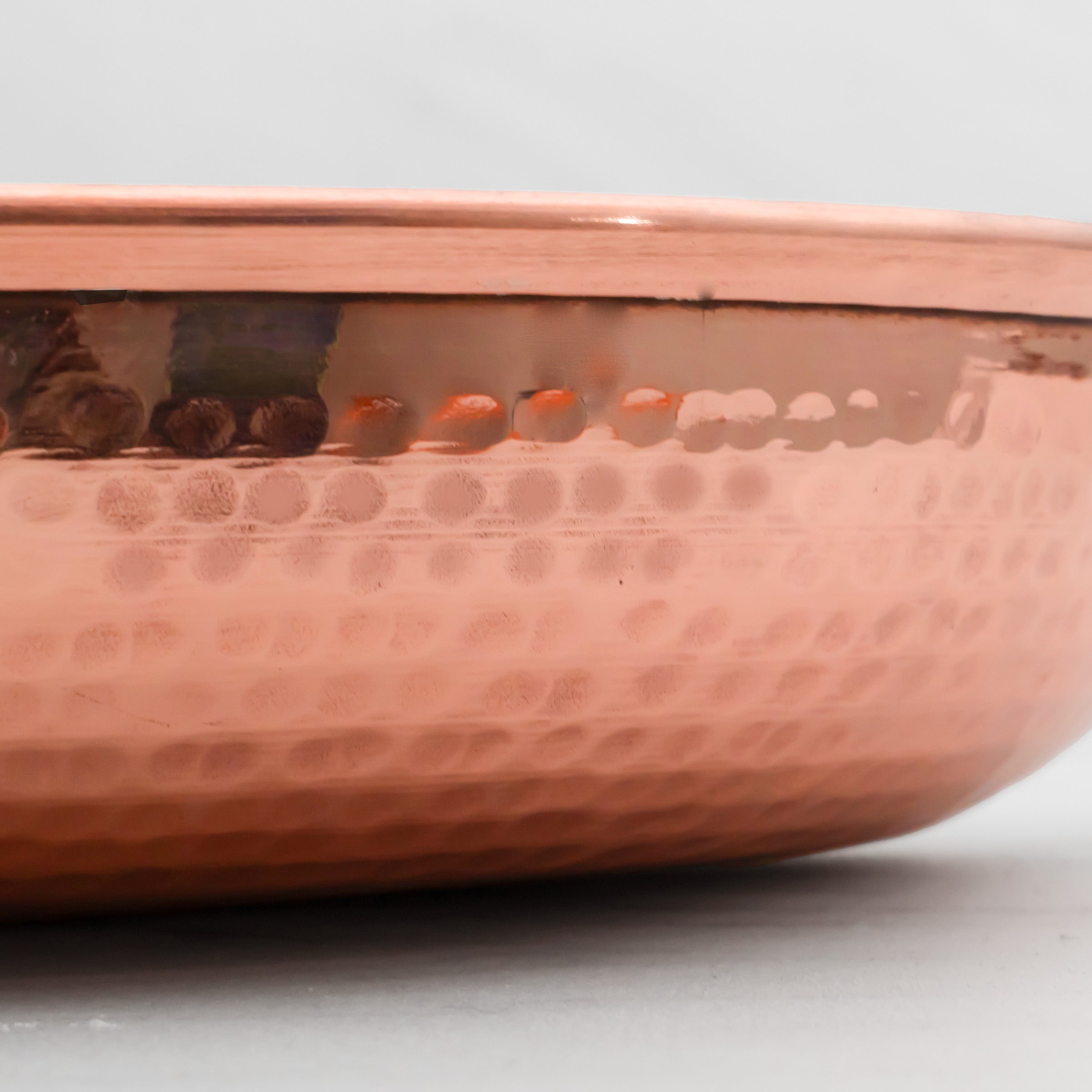 Pure Copper Saute Pan with Heat Resistant Handle for Cooking – Tin Coated (Kalai) – Handcrafted Hammered & Traditional Design