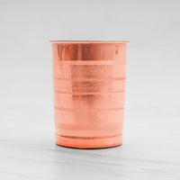 Pure Copper Silver Touch Water Glass with Luxury Design, Drinking Serving Water, Yoga Ayurveda | Handcrafted Lined Hammering Glass