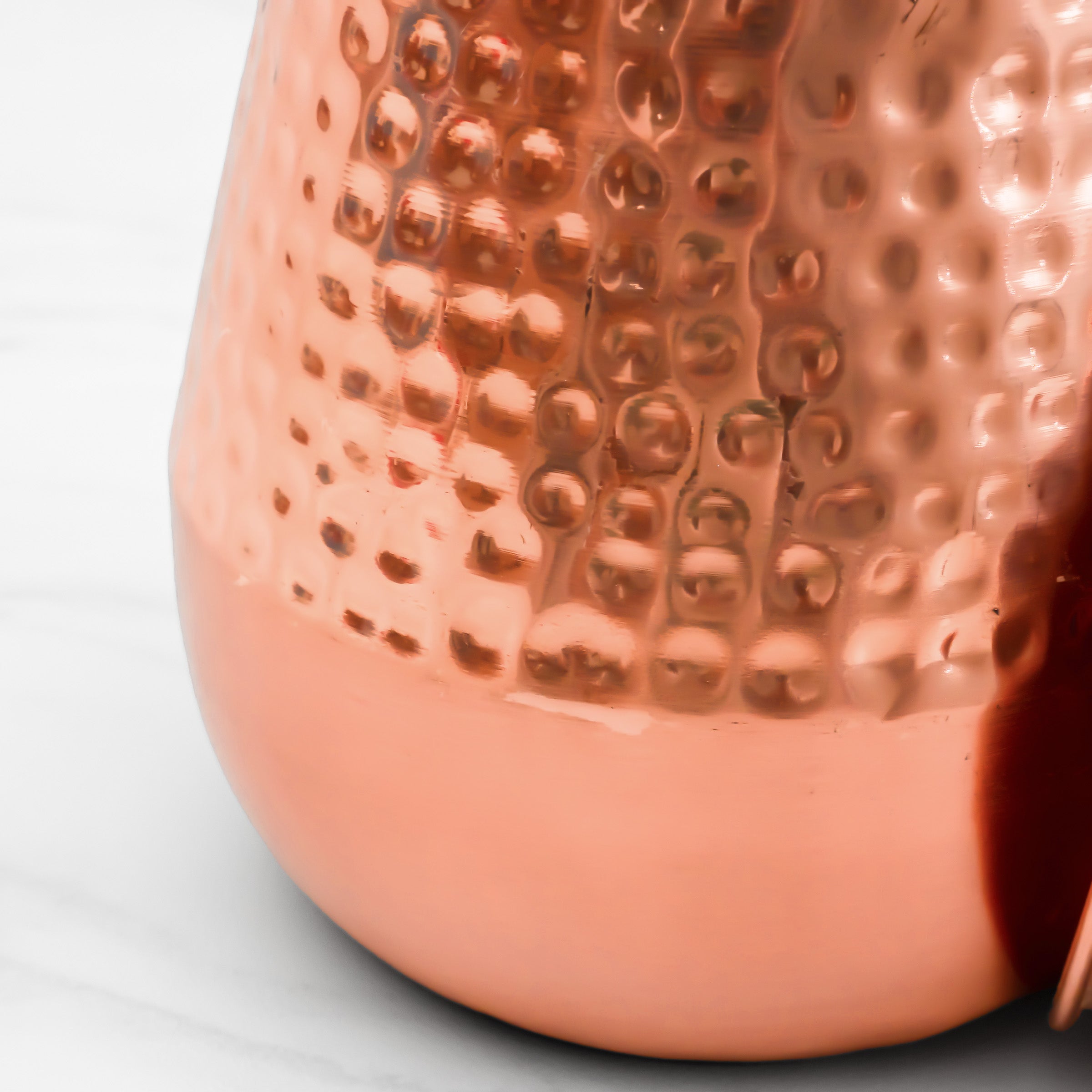 Pure Copper Monarch Water Jar 1200ml | Hammered Copper Jar with Lid | 260gm | Leak-Proof Ayurvedic Jar