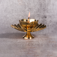 Pure Brass Blooming Brass Diya | Diya for Puja | Pure Brass Diya | Decorative Blooming Diya