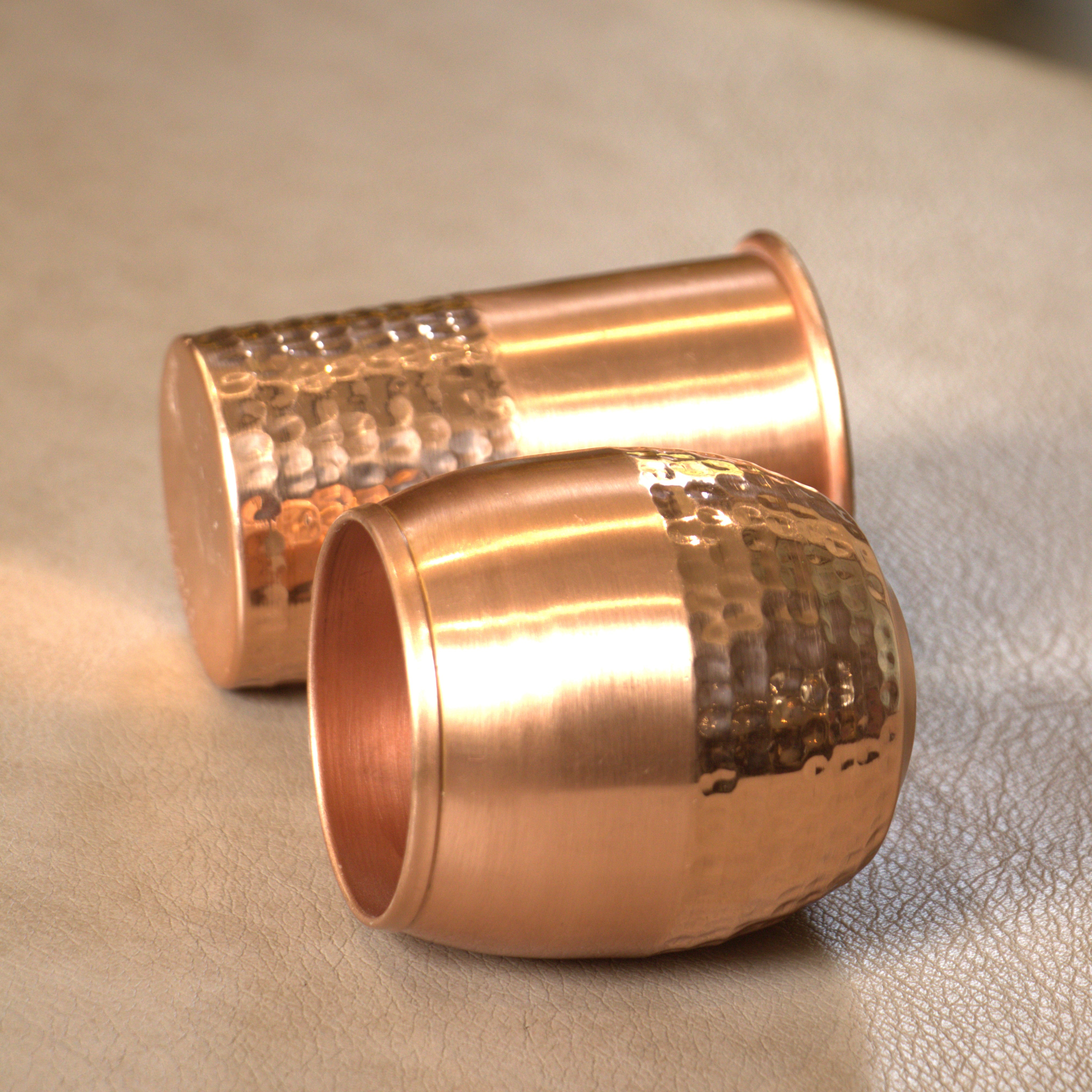 Pure Copper Modern Glass - Lacquered for Shine & Protection