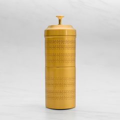 Pure Brass Filter Coffee Maker, South Indian Filter Coffee Maker, Coffee Decoction Maker, Coffee Brewer - Traditionally Handcrafted Kumbakonam Style