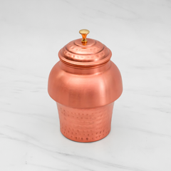 Pure Copper Mushroom Jar | Copper Jar for Water, Dry-fruits, Chocolates and Decoration