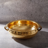 Pure Brass Urli | Vintage Decorative Bowl for Home Decor | Hammered Finish
